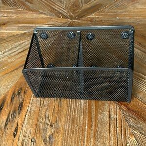 Black desk organizer